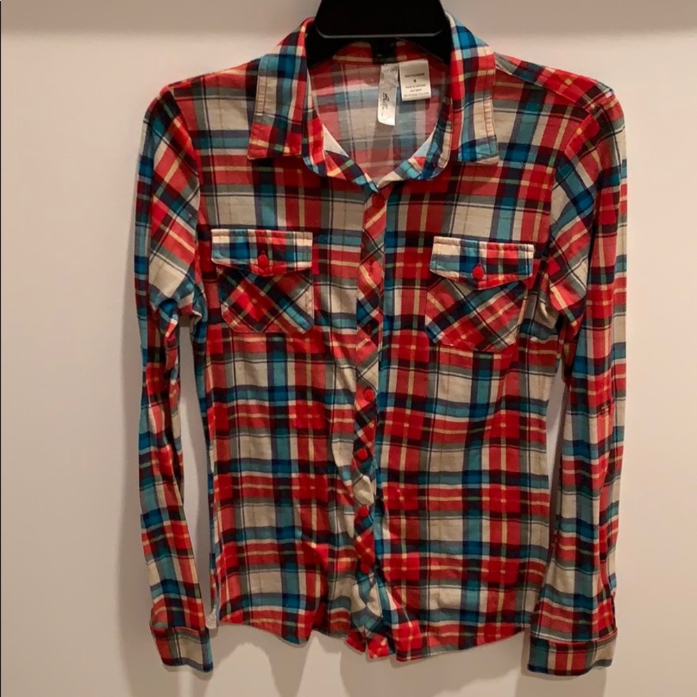 Plaid button down